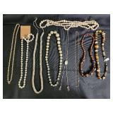 Beaded Necklaces (Lot of 9) - Ivory/Cream, Wood & Shell Accents Beaded Necklaces (Lot of 9) - Ivory/Cream, Wood & Shell Accents