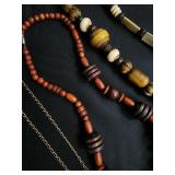 Beaded Necklaces (Lot of 9) - Ivory/Cream, Wood & Shell Accents Beaded Necklaces (Lot of 9) - Ivory/Cream, Wood & Shell Accents