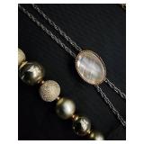 Beaded Necklaces (Lot of 9) - Ivory/Cream, Wood & Shell Accents Beaded Necklaces (Lot of 9) - Ivory/Cream, Wood & Shell Accents