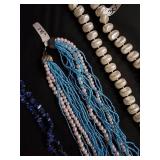Beaded Necklaces - Pearl Strands, Turquoise Beads & Pendant Charms Beaded Necklaces - Pearl Strands, Turquoise Beads & Pendant Charms