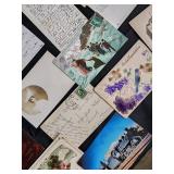 Vintage Postcards Collection - Assorted Greeting, Scenic, Floral & Train Cards Vintage Postcards Collection - Assorted Greeting, Scenic, Floral & Train Cards