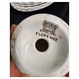 Copeland Spode Florence Dinnerware Set - Plates, Creamer, Gravy Boat, Salt & Pepper Shakers Copeland Spode Florence Dinnerware Set - Plates, Creamer, Gravy Boat, Salt & Pepper Shakers