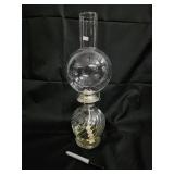 Williams Glass Hurricane Oil Lamp with Swirl Base Williams Glass Hurricane Oil Lamp with Swirl Base