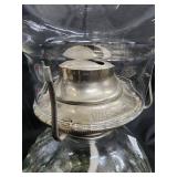 Williams Glass Hurricane Oil Lamp with Swirl Base Williams Glass Hurricane Oil Lamp with Swirl Base