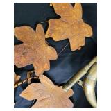 Antique Brass Lamp Parts & Vintage Metal Decor Collection - Glass Shade, Leaves, Bells Antique Brass Lamp Parts & Vintage Metal Decor Collection - Glass Shade, Leaves, Bells