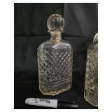 Crystal Cut-Glass Decanter Pair with Stoppers, Glass Tumblers & Ceramic Pitchers Crystal Cut-Glass Decanter Pair with Stoppers, Glass Tumblers & Ceramic Pitchers