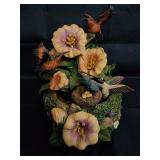 Roman Inc. Bird & Flower Ceramic Figurines - 3-Piece Set (1997) Roman Inc. Bird & Flower Ceramic Figurines - 3-Piece Set (1997)