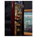 Bird of Paradise Prints in Oak Frames with Vintage Glassware Cabinet Bird of Paradise Prints in Oak Frames with Vintage Glassware Cabinet