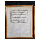 Bird of Paradise Prints in Oak Frames with Vintage Glassware Cabinet Bird of Paradise Prints in Oak Frames with Vintage Glassware Cabinet