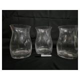 Clear Glass Hurricane Vases (Lot of 3) Clear Glass Hurricane Vases (Lot of 3)