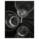 Clear Glass Hurricane Vases (Lot of 3) Clear Glass Hurricane Vases (Lot of 3)