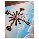 Bird Clock & Winter Landscape Print & Playing Cards Wall Art (Lot of 3) Bird Clock & Winter Landscape Print & Playing Cards Wall Art (Lot of 3)