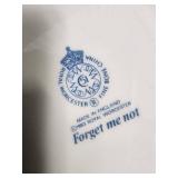 Corelle by Corning Microwaveable White Bowls & Royal Worcester Forget Me Not Fine Bone China Plate Corelle by Corning Microwaveable White Bowls & Royal Worcester Forget Me Not Fine Bone China Plate