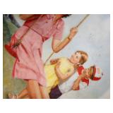 Decorative Porcelain Plates - Norman Rockwell, Betty Ross, Western Air Lines Mayer China Set Decorative Porcelain Plates - Norman Rockwell, Betty Ross, Western Air Lines Mayer China Set