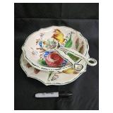 Floral Hand-Painted Plate Set with Matching Spoons Floral Hand-Painted Plate Set with Matching Spoons