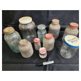 Atlas Seal-All Mason Jars - Vintage Glass Canisters with Miracle Whip & Red Star Lids Atlas Seal-All Mason Jars - Vintage Glass Canisters with Miracle Whip & Red Star Lids