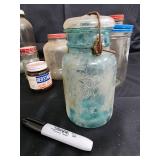 Atlas Seal-All Mason Jars - Vintage Glass Canisters with Miracle Whip & Red Star Lids Atlas Seal-All Mason Jars - Vintage Glass Canisters with Miracle Whip & Red Star Lids