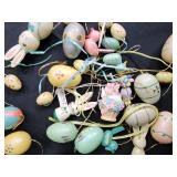 Vintage Easter Decor - Bunny Salt & Pepper Shaker Set, Egg Tray, Litany Book, Chick Tattoo Toy Vintage Easter Decor - Bunny Salt & Pepper Shaker Set, Egg Tray, Litany Book, Chick Tattoo Toy