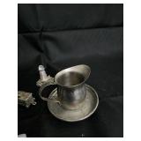 Pewter Figurines & Vintage Tableware - Cherubs, Lighthouses, Trains, Vollrath Cup, WM Rogers Spoon Pewter Figurines & Vintage Tableware - Cherubs, Lighthouses, Trains, Vollrath Cup, WM Rogers Spoon