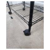 Black 3-Tier Wire Shelving Rack on Casters - Mobile Storage Shelf Black 3-Tier Wire Shelving Rack on Casters - Mobile Storage Shelf