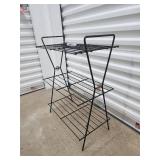 Wire Shelf Rack - 2-Tier, Black Metal Wire Shelf Rack - 2-Tier, Black Metal