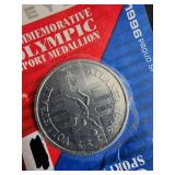 US Olympic Pins & Commemorative Medallion Set - 1990s-1996, Mixed Pins & Coin US Olympic Pins & Commemorative Medallion Set - 1990s-1996, Mixed Pins & Coin