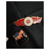 Mid-West Motor Corps & Sarasota Pins Collection - Spirit of '76, Amtrak Mid-West Motor Corps & Sarasota Pins Collection - Spirit of '76, Amtrak