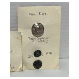 Vintage Special Silve Shanked Buttons an Decorative Buttons