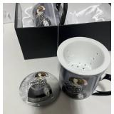 New Giordano Di Ponzano Queens Set of Two Espresso Cups in Gift Box