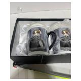 New Giordano Di Ponzano Queens Set of Two Espresso Cups in Gift Box
