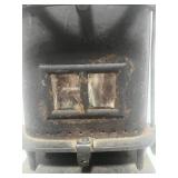 Antique 1880 Gardner Mass USA. Union Cast Sad Iron Kerosene Stove Heater with Mica Windows