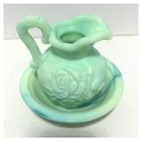 Vintage Avon Slag Glass Bowl and Pitcher No cracks or chips