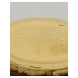 Vintage PV France Yellow Ware Hen on Nest 5' Ceramic Beautiful Colors