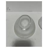 7' Clear Glass Hen on Nest with Red Comb