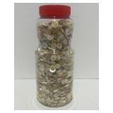 Large Jar of Vintage White Buttons