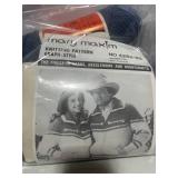 Yarn and Patterns: 2 Mary Maxim Patterns Tan Grey and Blue