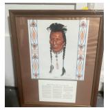 Beautiful Framed Print Spider.Blackfeet Indian Song and Dance Man 27' X  32'