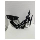 Vintage Oil Lamp with Wall Bracket and Reflector