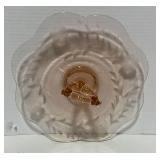 Vintage Pink Depression Handled Serving Plate