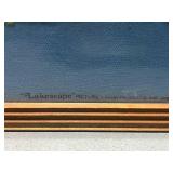 1974 Avon Framed Needlepoint 'Lakescape'  28' X 32'