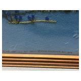 1974 Avon Framed Needlepoint 'Lakescape'  28' X 32'