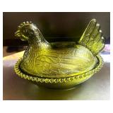 7' Green Hen on Nest