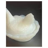 Two 2.5' Hen on Nest Salts  Small chip on beak of one and Tail of the other