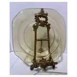 45+ Pieces of  1930's Federal Glass Madrid Pattern Amber Dishes. Some have Chips