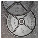 Rogue Black Steel 45lb. Plate Set