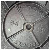 Rogue Black Steel 45lb. Plate Set