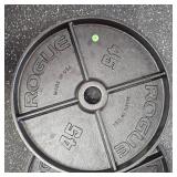 Rogue Black Steel 45lb. Plate Set