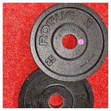 Rogue Black Steel 25lb. Plate Set