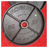 Rogue Black Steel 45lb. Plate Set