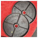 Rogue Black Steel 45lb. Plate Set